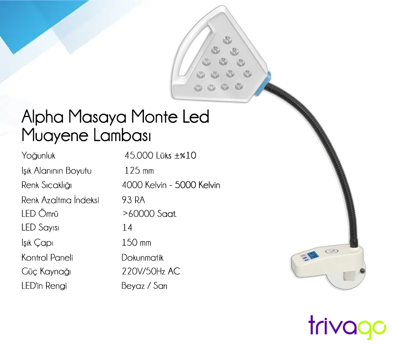  Alpha Led Muayene Lambası