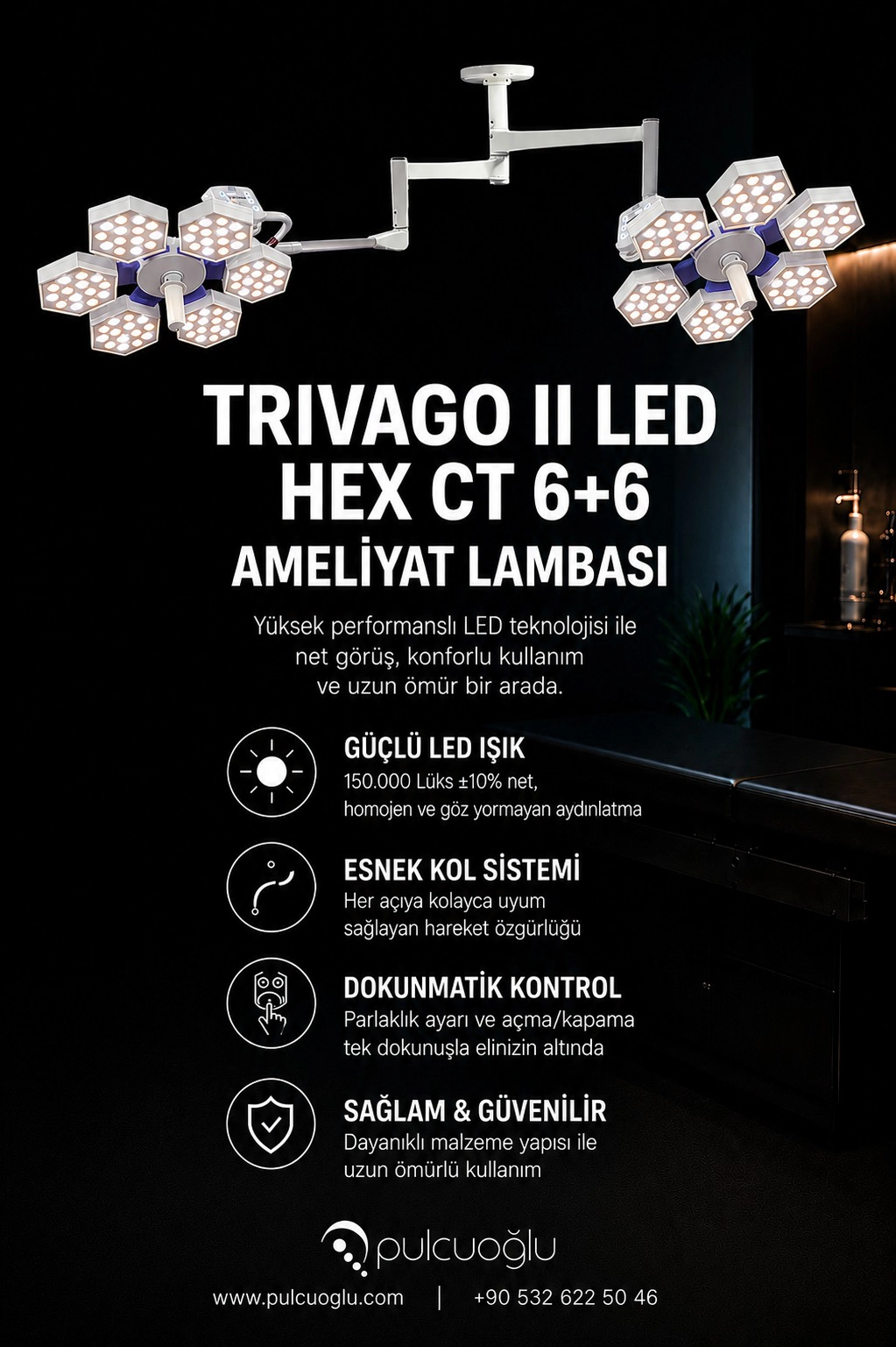                         CT 6+6 Ameliyat Lambası