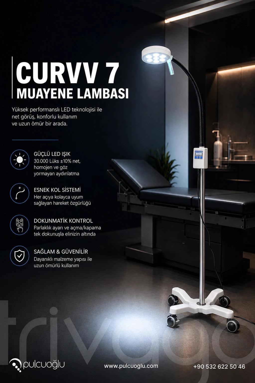                                                               Curvv 7 LED Muayene Lambası
