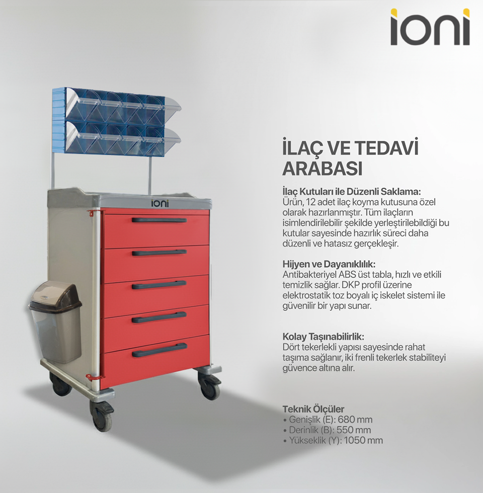 İlaç Tedavi ve Anestezi Arabası